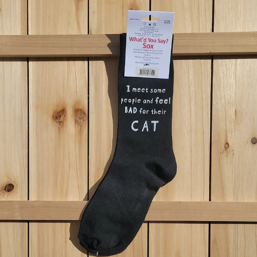 NWT Foozy's Unisex Cat Themed - Black